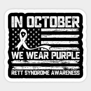 In October Purple Rett Syndrome Sticker